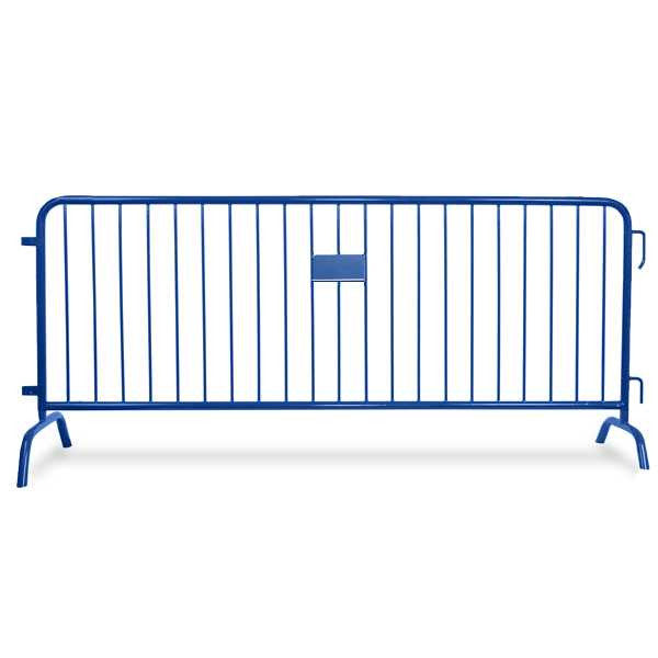 8 Ft Steel Barricades with Green Powder Coat | Bridge Bases - Crowd Control Barriers Steel Barricades Epic Crowd Control