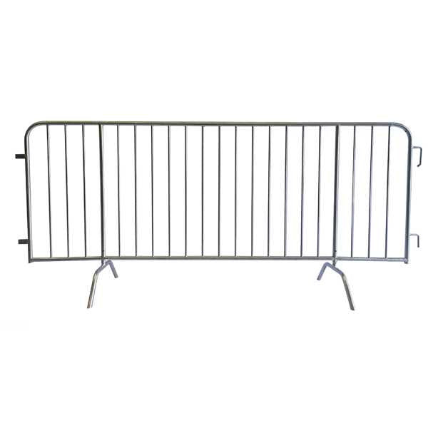 8.5 Foot Heavy Duty Steel Barricades with Bridge Bases | Crowd Control Barriers Steel Barricades Epic Crowd Control