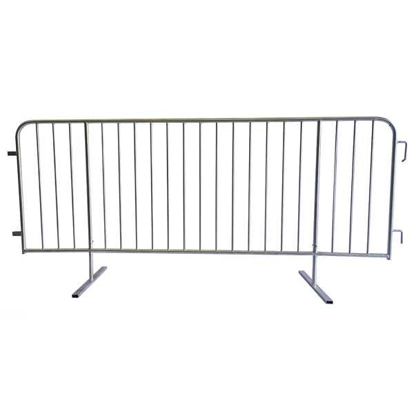 8.5 Foot Heavy Duty Steel Barricades with Flat Bases | Crowd Control Steel Barriers Steel Barricades Epic Crowd Control