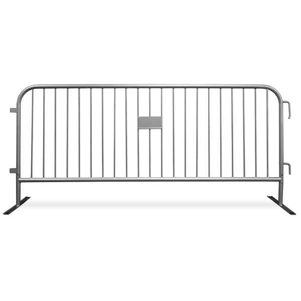 8.5 Ft Green Steel Crowd Control Barricades with Flat Bases | Heavy Duty Barriers Steel Barricades Epic Crowd Control