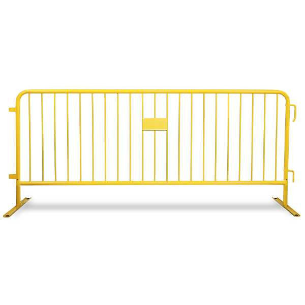 8.5 Ft Red Steel Crowd Control Barricades with Flat Bases | Heavy Duty Barriers Steel Barricades Epic Crowd Control
