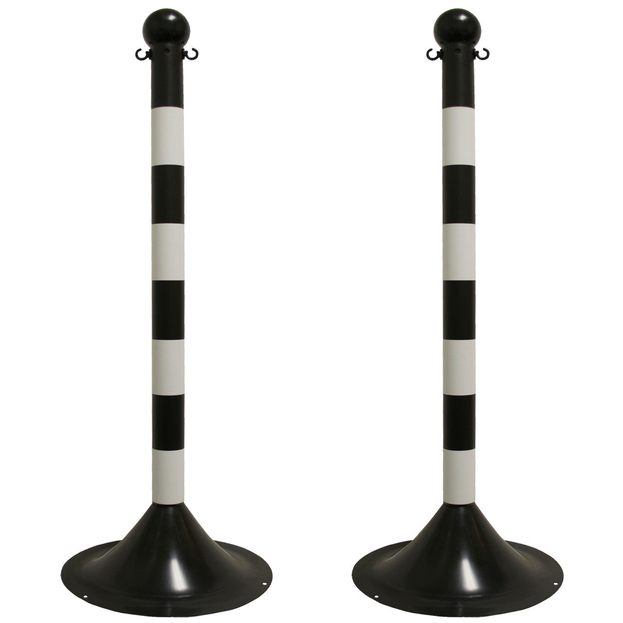 Striped Plastic Stanchion Post 2" O.D.