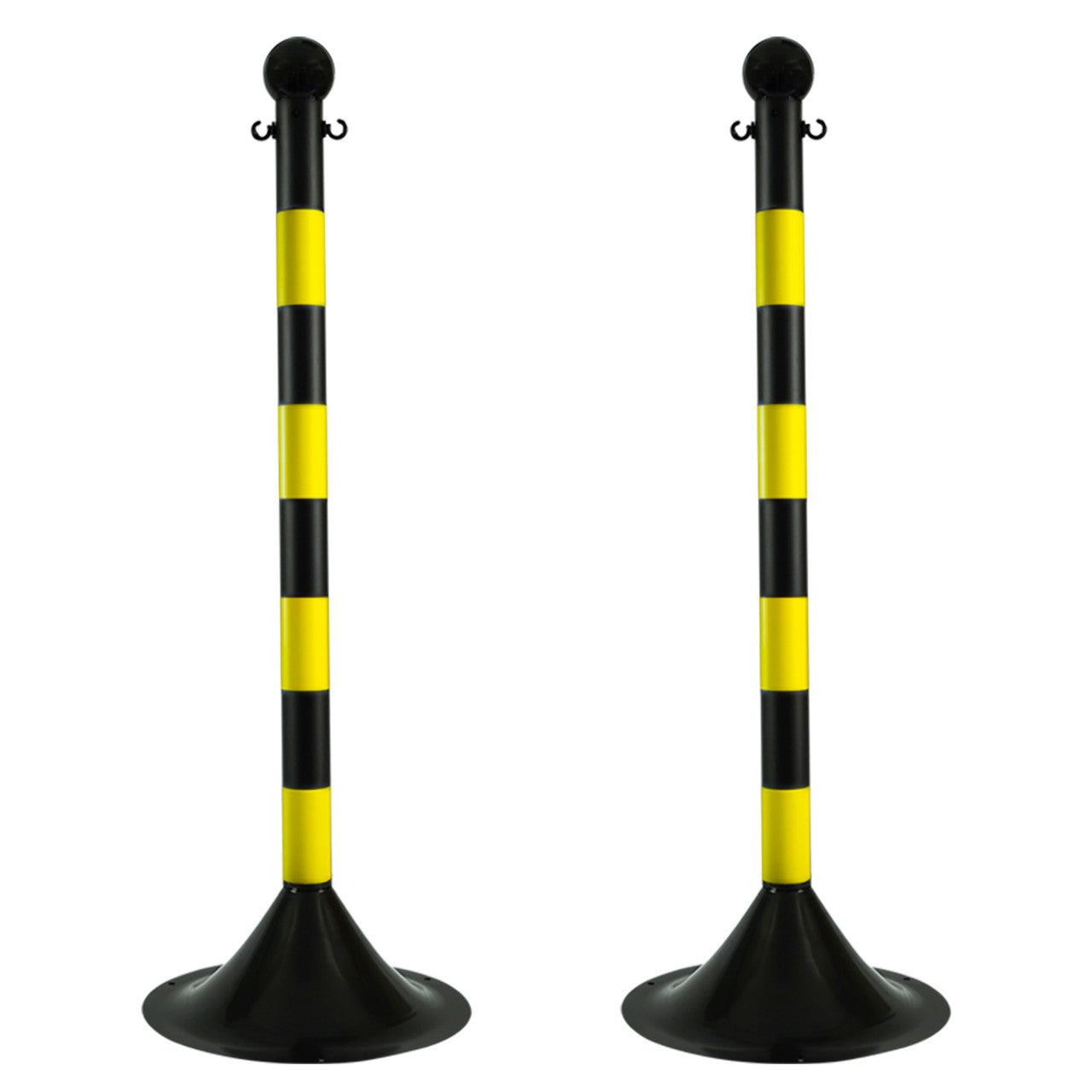 Striped Plastic Stanchion Post 2" O.D.
