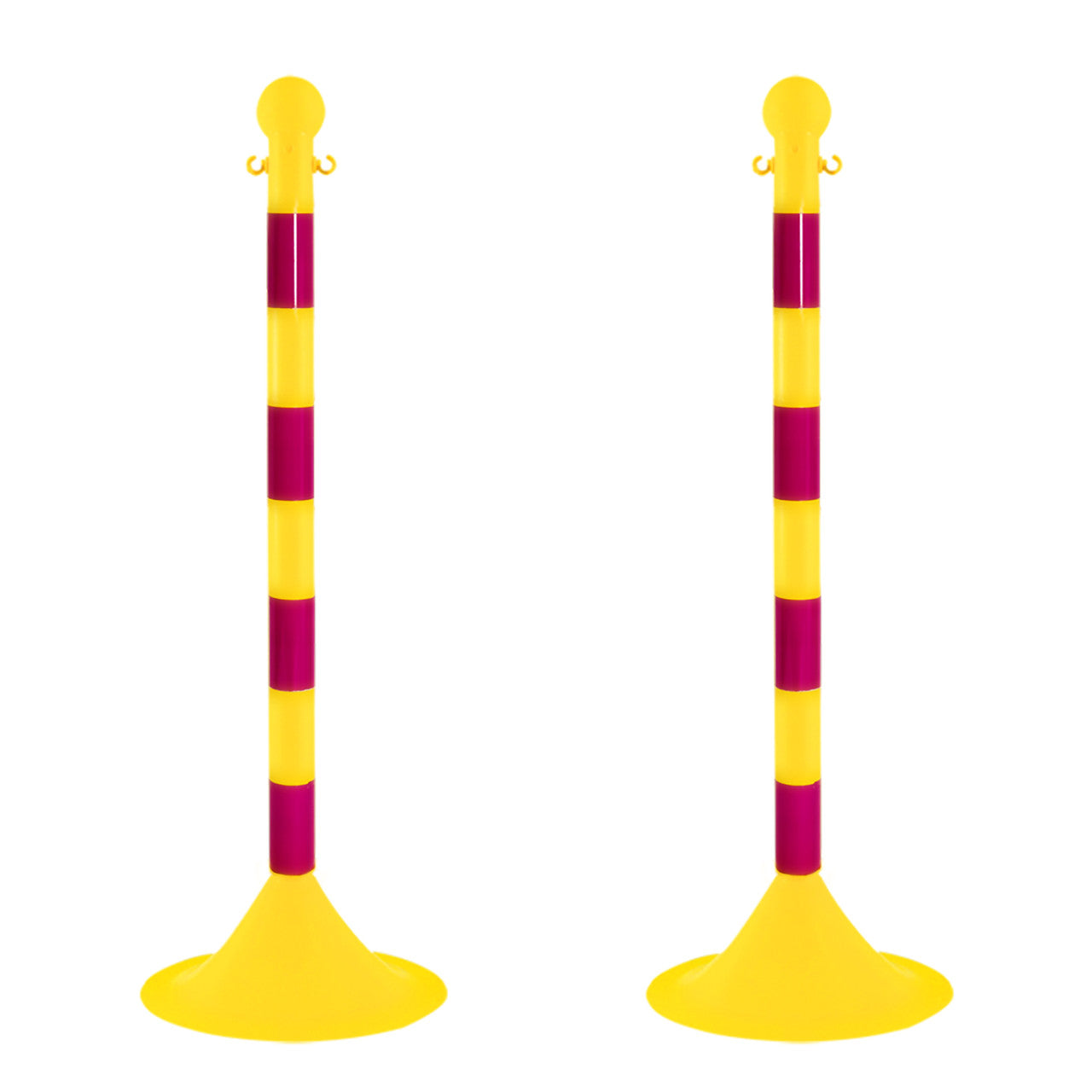 Striped Plastic Stanchion Post 2" O.D.