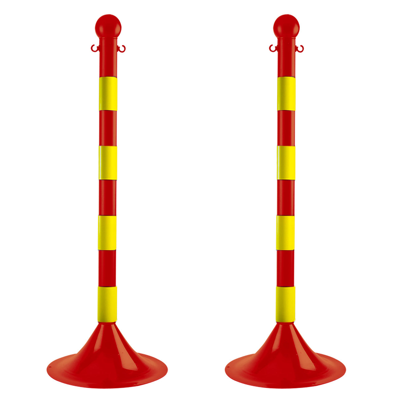 Striped Plastic Stanchion Post 2" O.D.