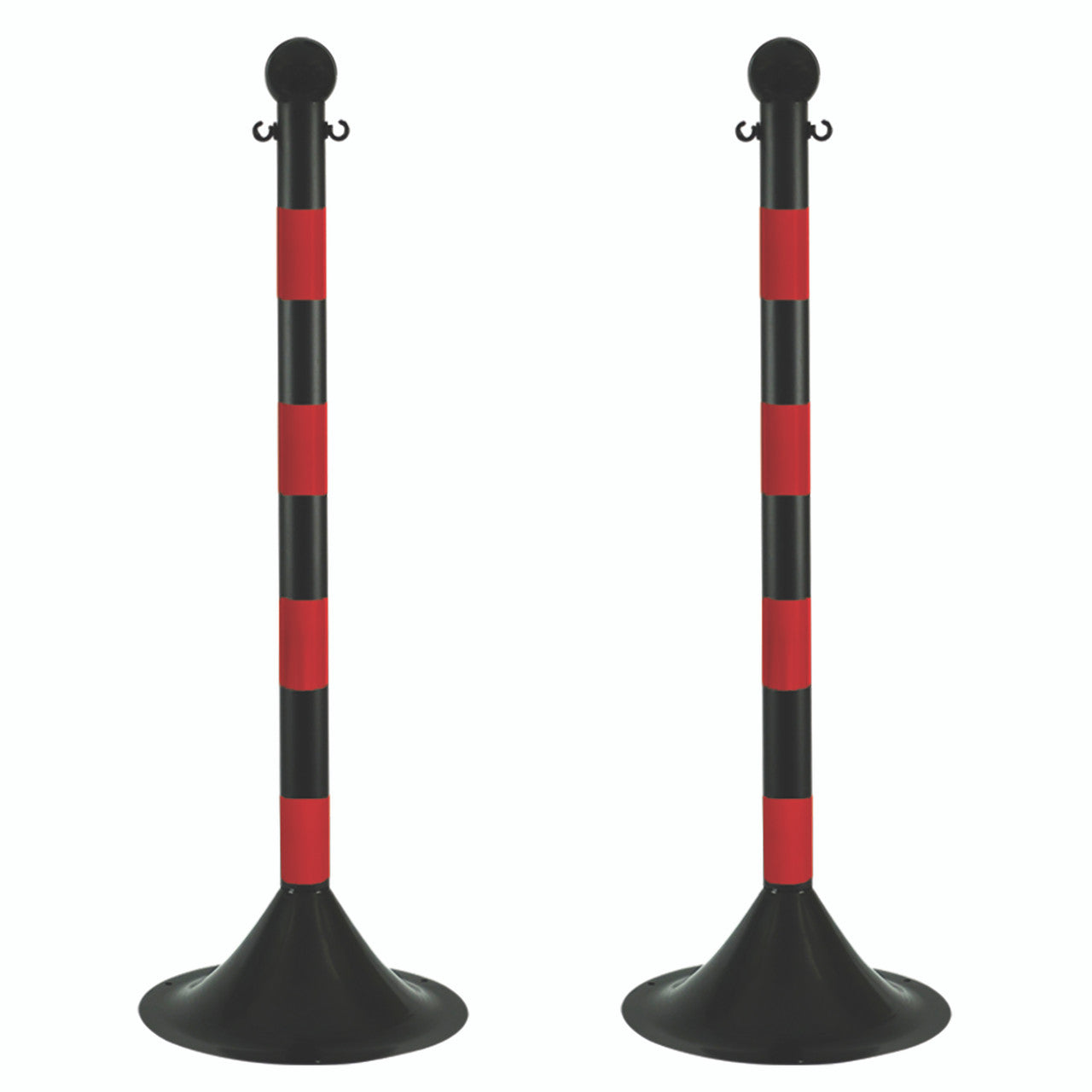 Striped Plastic Stanchion Post 2" O.D.