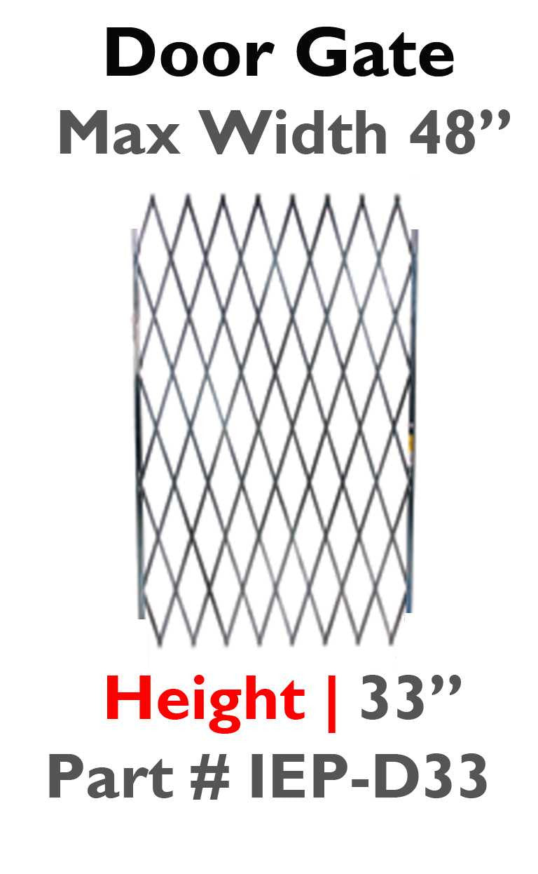 Accordion Door Gate 33" H x 48" W Door Gates Epic Crowd Control