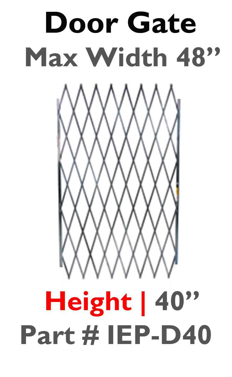 Accordion Door Gate 40" H x 48" W Door Gates Epic Crowd Control