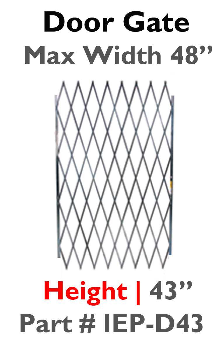Accordion Door Gate 43" H x 48" W Door Gates Epic Crowd Control