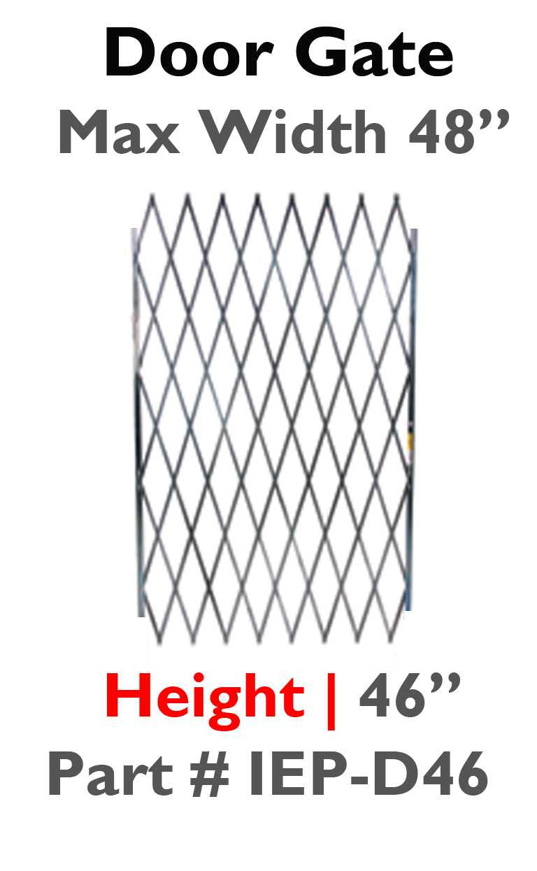 Accordion Door Gate 46" H x 48" W Door Gates Epic Crowd Control