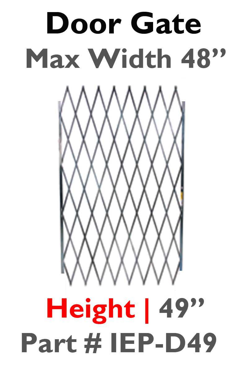 Accordion Door Gate 49" H x 48" W Door Gates Epic Crowd Control