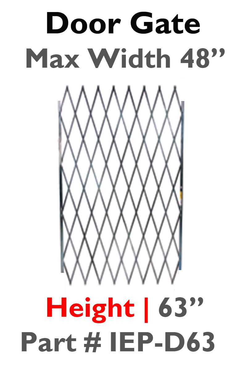 Accordion Door Gate 63" H x 48" W Door Gates Epic Crowd Control