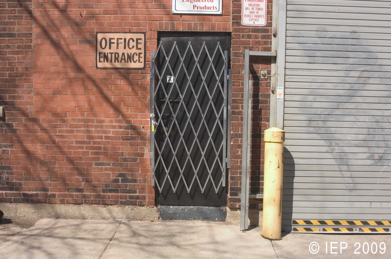 Accordion Door Security Gate - Galvanized Steel, 66H x 48W | EPIC