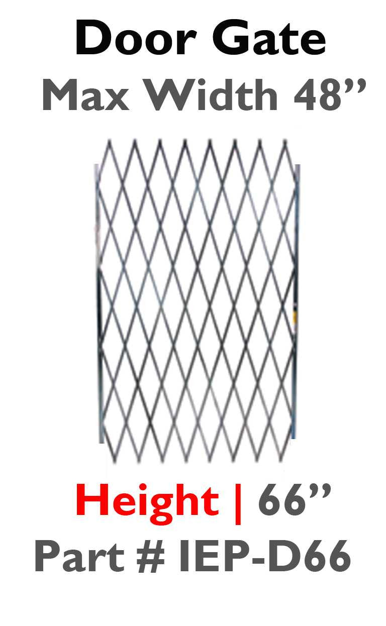 Accordion Door Security Gate - Galvanized Steel, 66H x 48W | EPIC