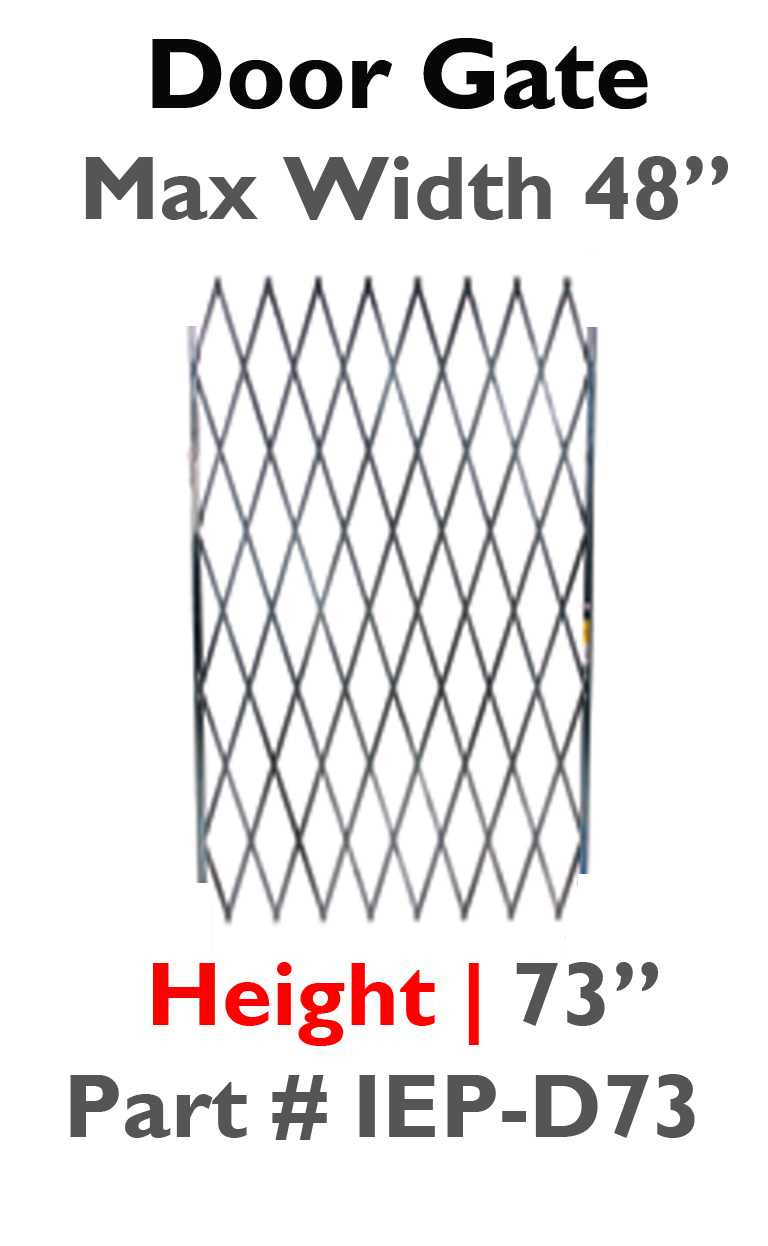 Accordion Door Gate 73" H x 48" W Door Gates Epic Crowd Control