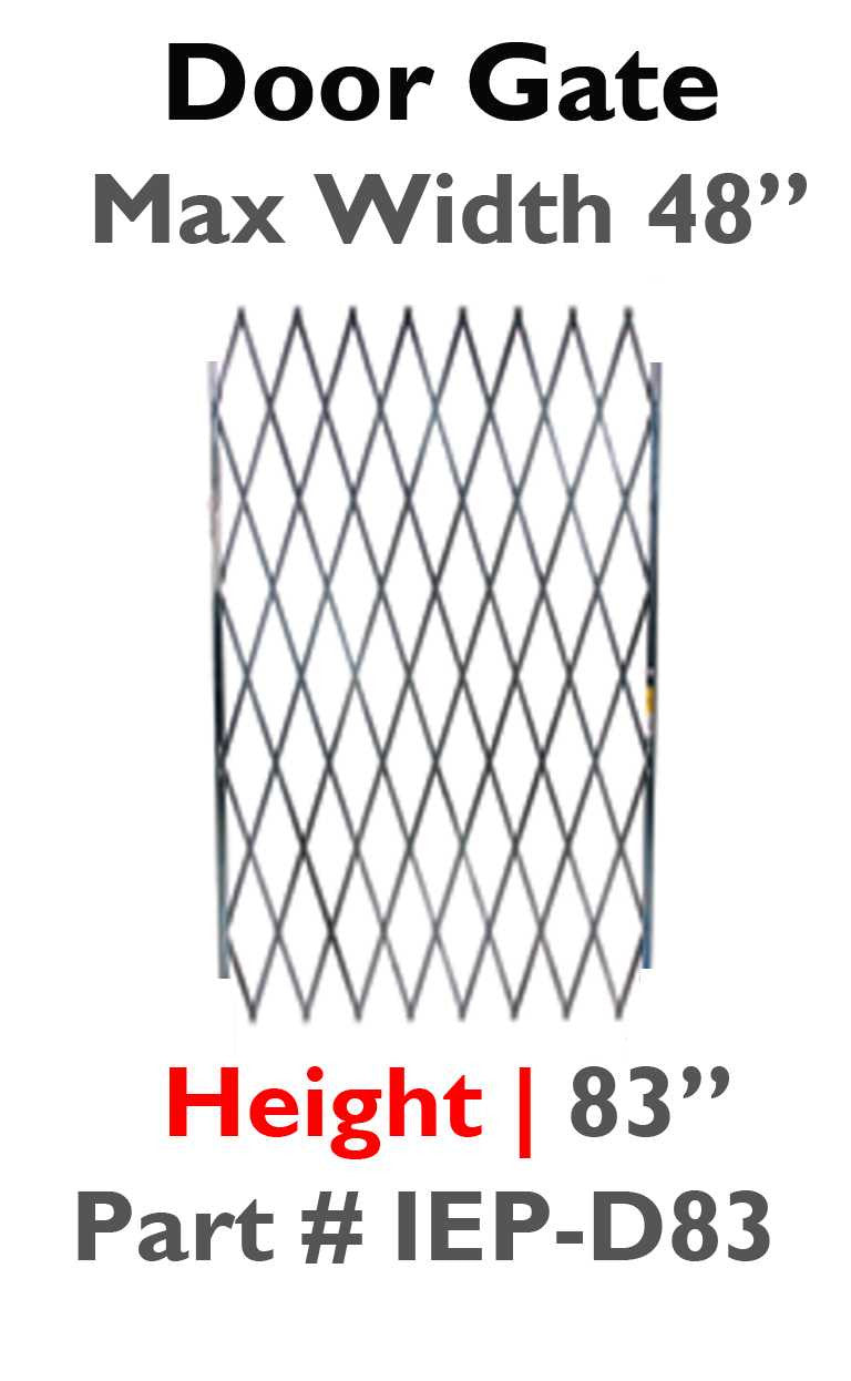 Accordion Door Gate 83" H x 48" W Door Gates Epic Crowd Control