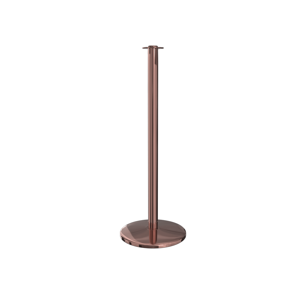 Antique Copper Elegance Flat Top Stanchion with Flat Base