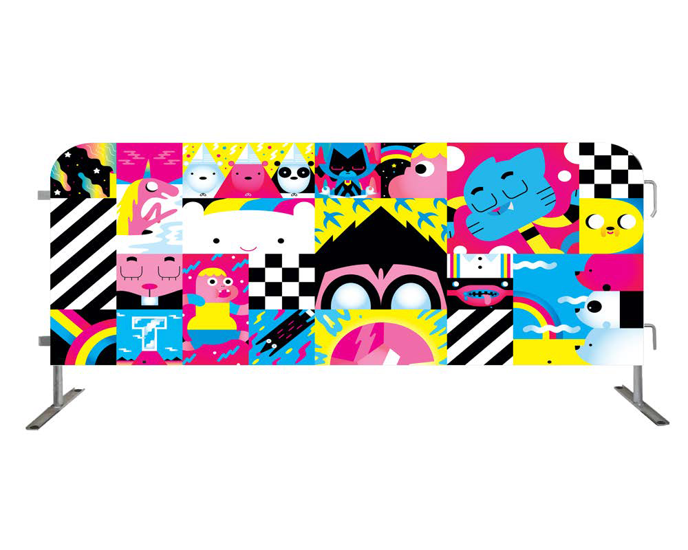 Custom Printed Vinyl Barricade Jacket | Barrier Covers