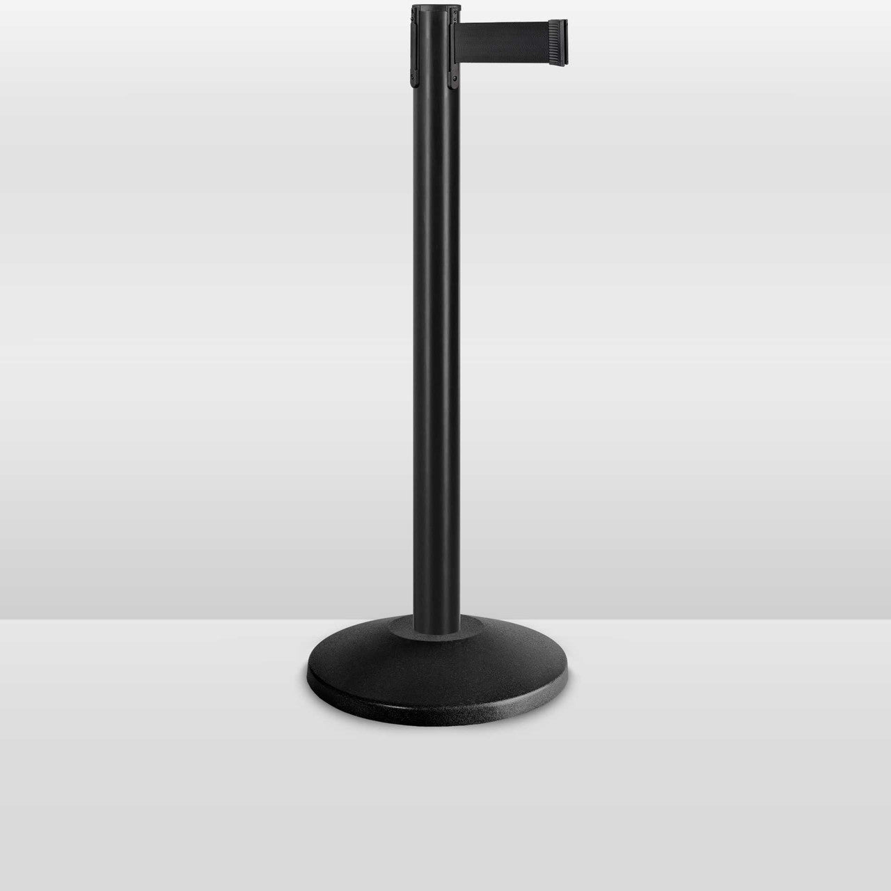 Black Stanchion Value | Black Retractable Belt Barrier | 7.5'/10'/12' Black Belt Value Series Stanchions Epic Crowd Control