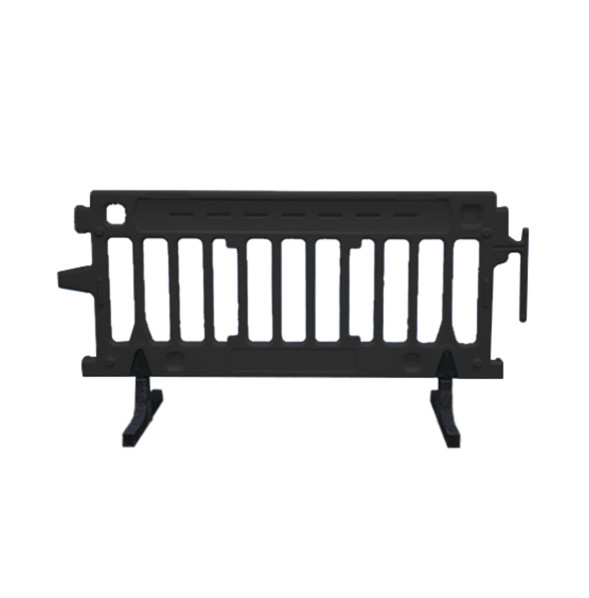 6.5 FT Plastic Crowd Control Barriers | Black Crowd Pro