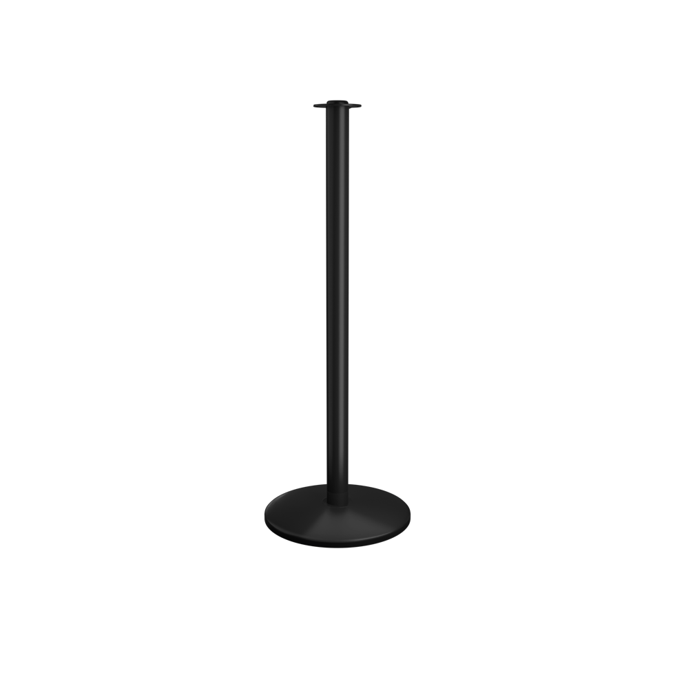Black Elegance Flat Top Stanchion with Flat Base