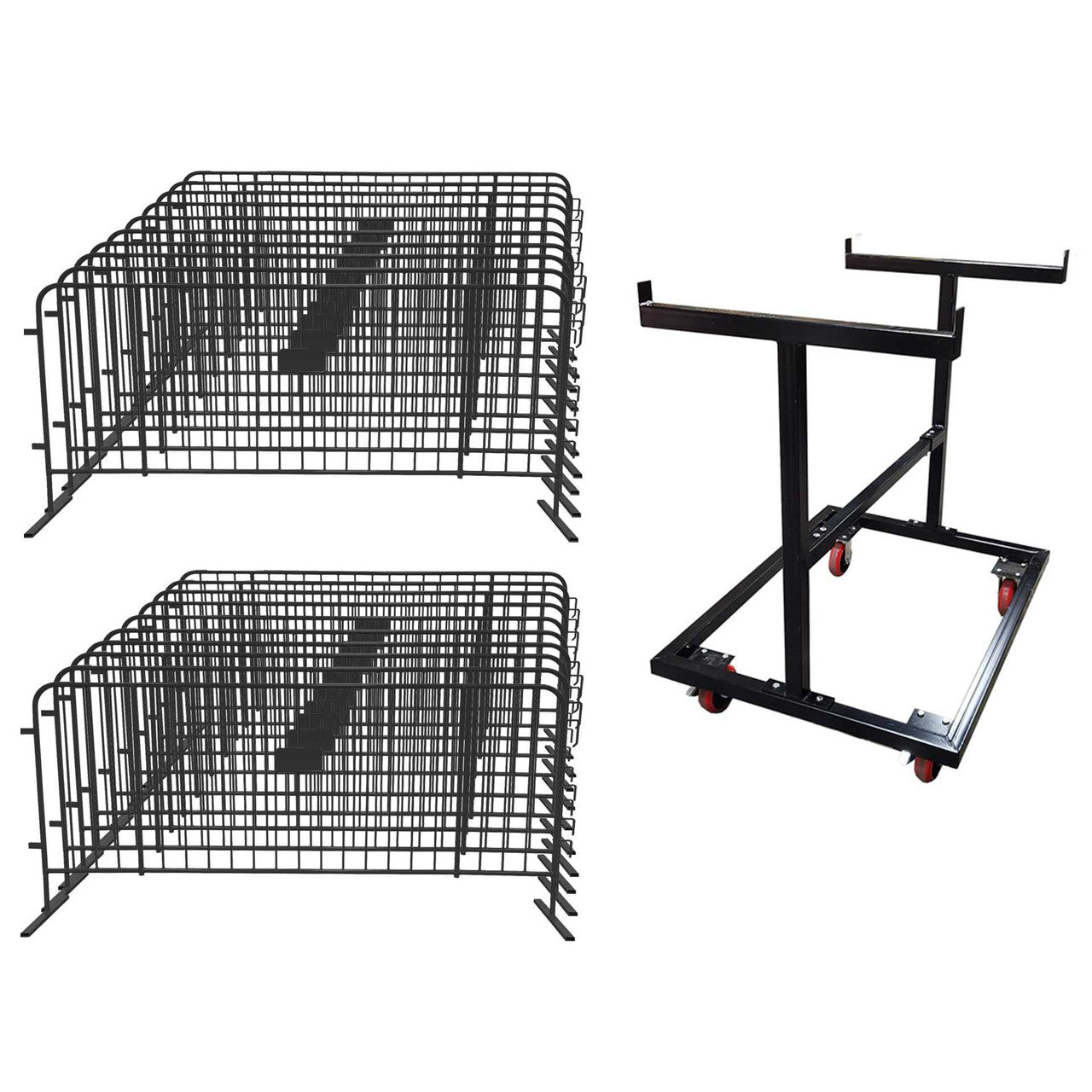 Crowd Control Barriers Bundle & Barricade Cart Steel Barricades Epic Crowd Control