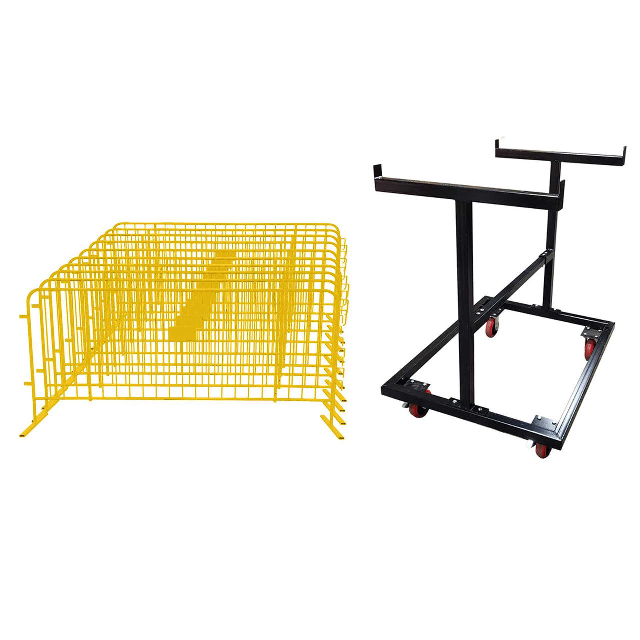 Crowd Control Barriers Bundle & Barricade Cart Steel Barricades Epic Crowd Control
