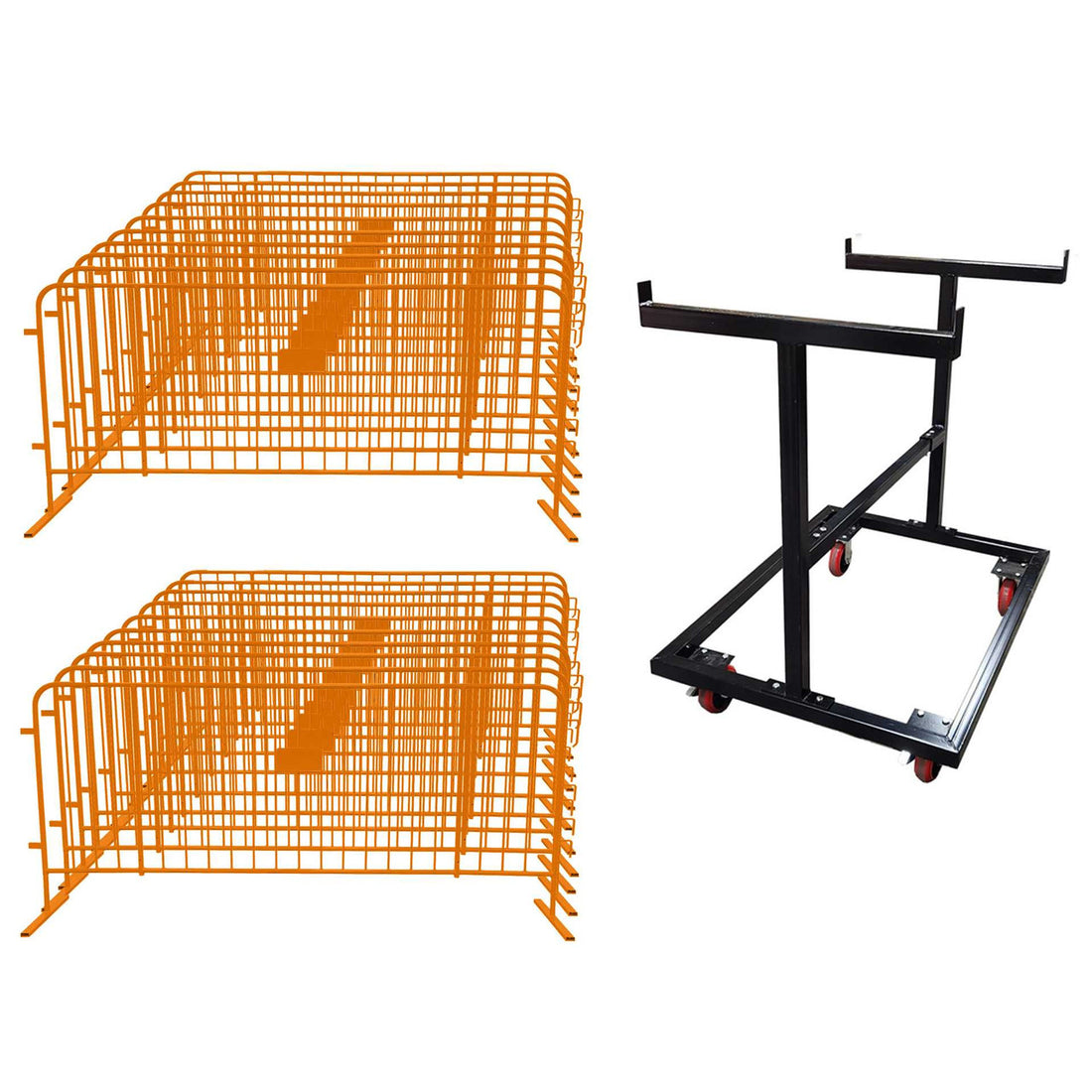 Crowd Control Barriers Bundle & Barricade Cart Steel Barricades Epic Crowd Control