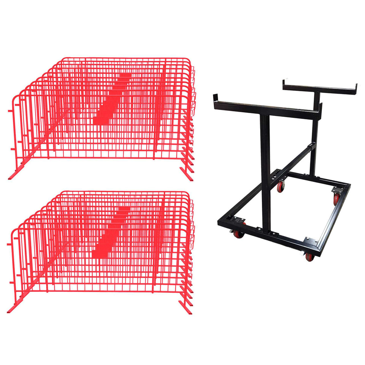 Crowd Control Barriers Bundle & Barricade Cart Steel Barricades Epic Crowd Control