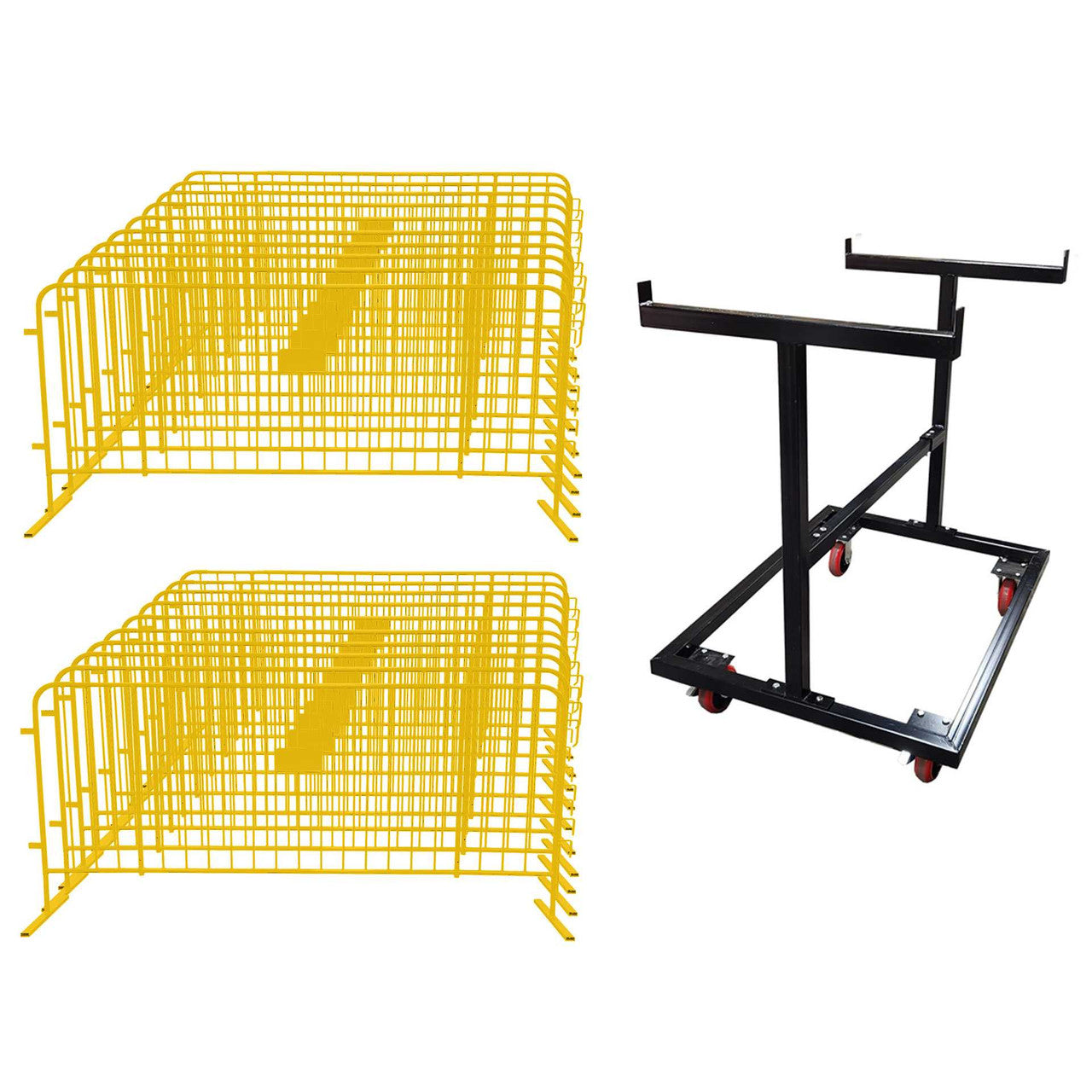 Crowd Control Barriers Bundle & Barricade Cart Steel Barricades Epic Crowd Control