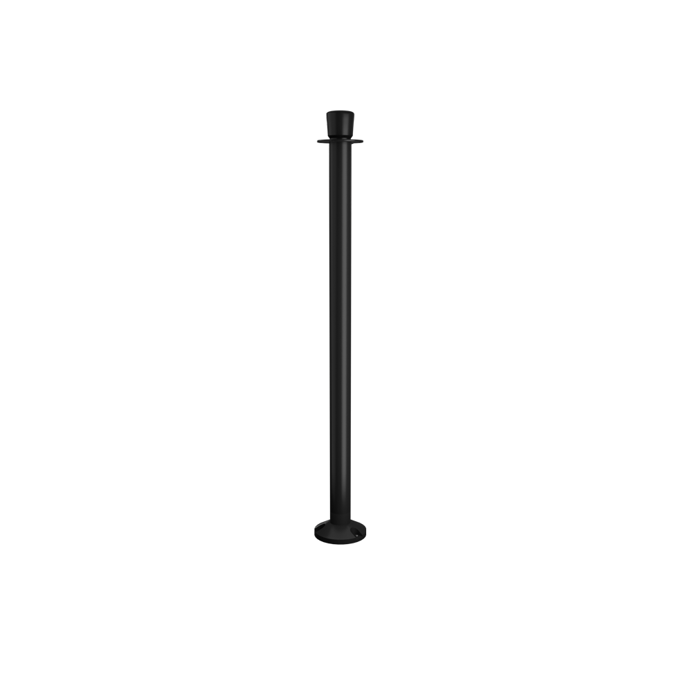 Elegance Crown Top Rope Stanchion Fixed Base | Black Finish