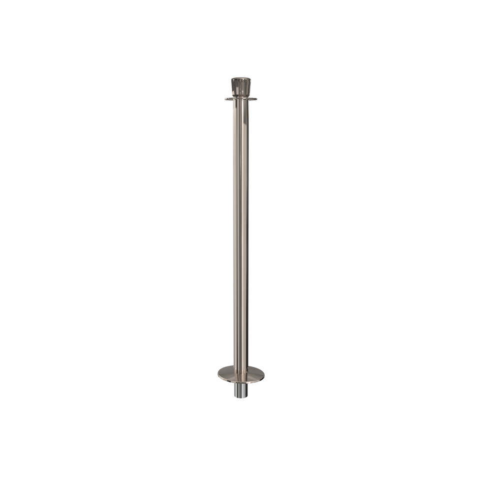 Elegance Crown Top Rope Stanchion Removable Base | Pewter Nickel