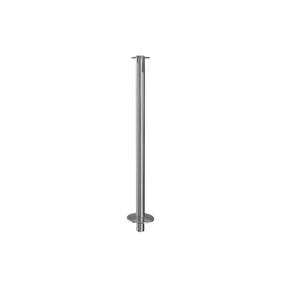 Elegance Flat Top Rope Stanchion Removable Base | Polished Stainless
