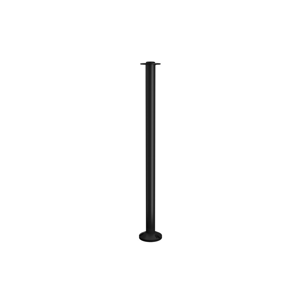 Elegance Flat Top Rope Stanchion Fixed Base | Black Finish