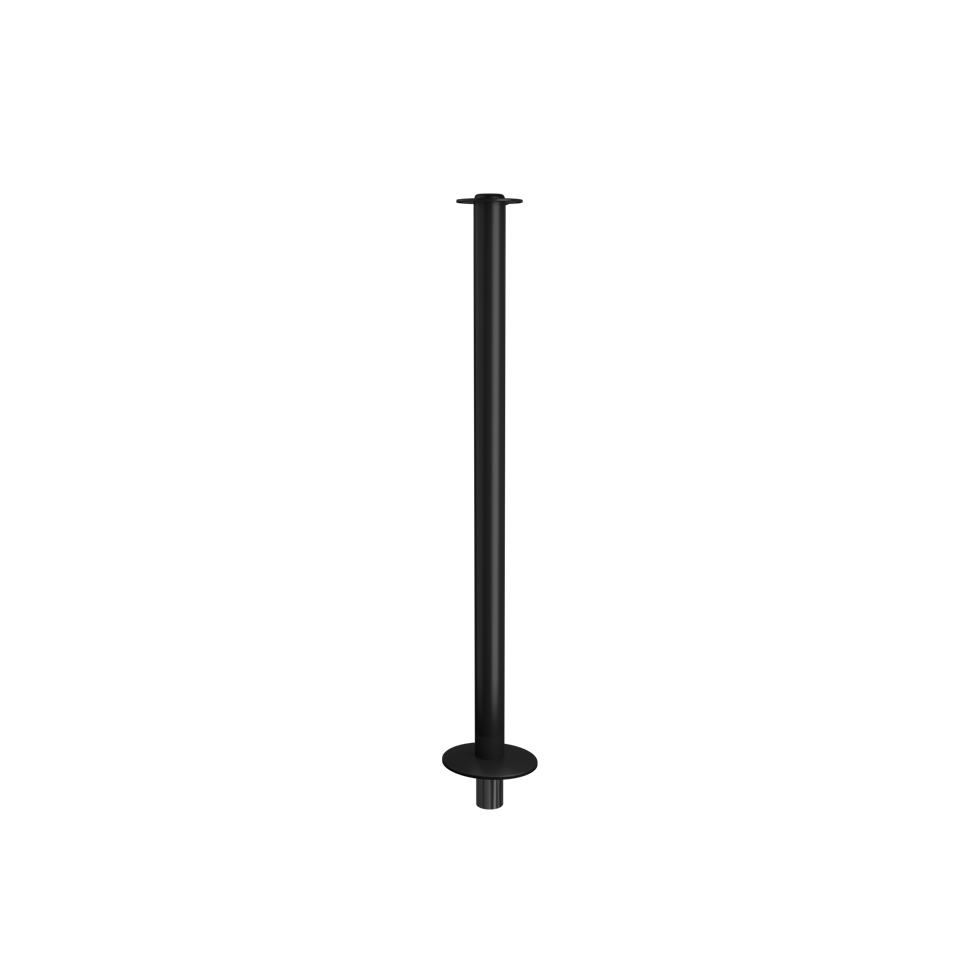 Elegance Flat Top Rope Stanchion Removable Base | Black
