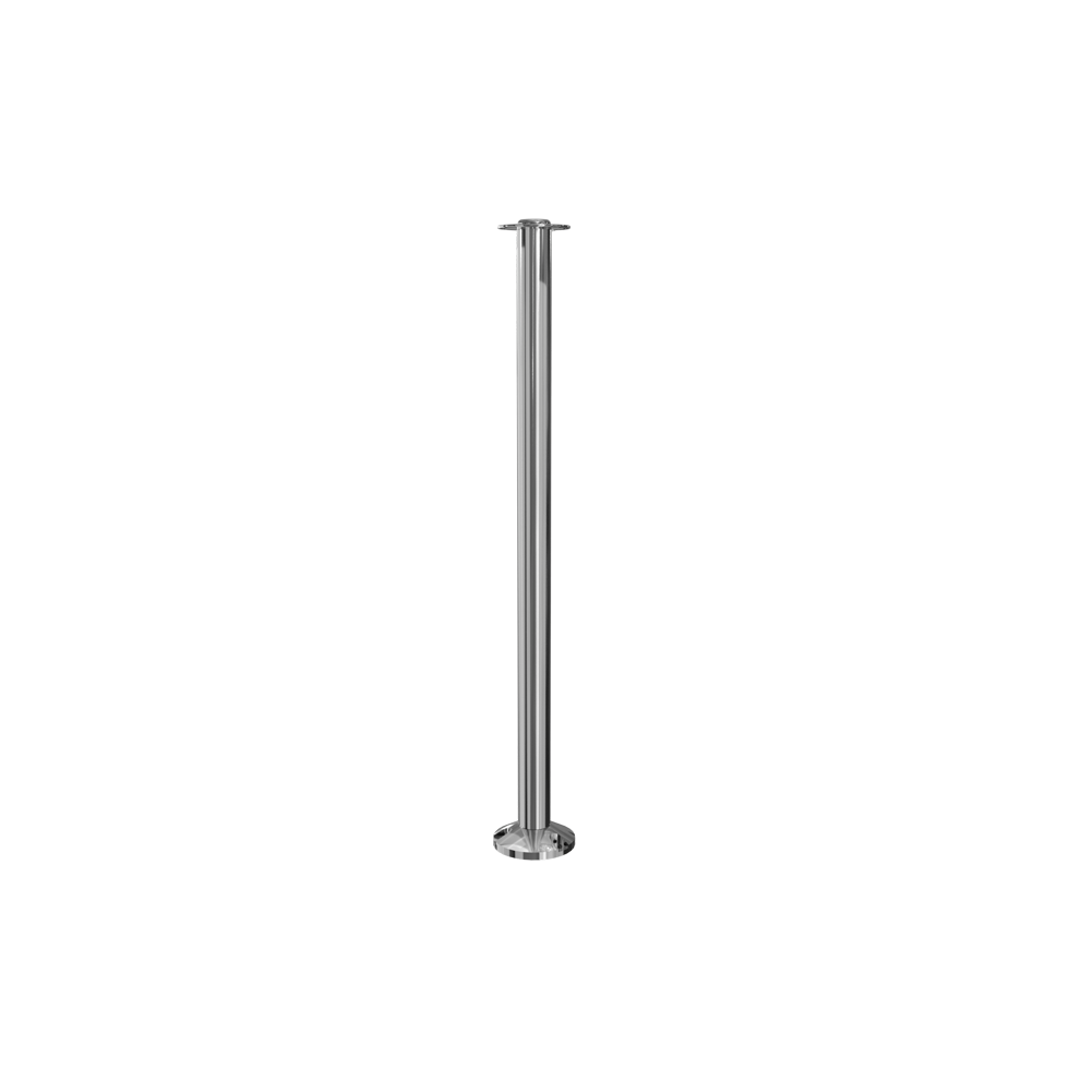 Elegance Flat Top Rope Stanchion Fixed Base | Polished Stainless Finish