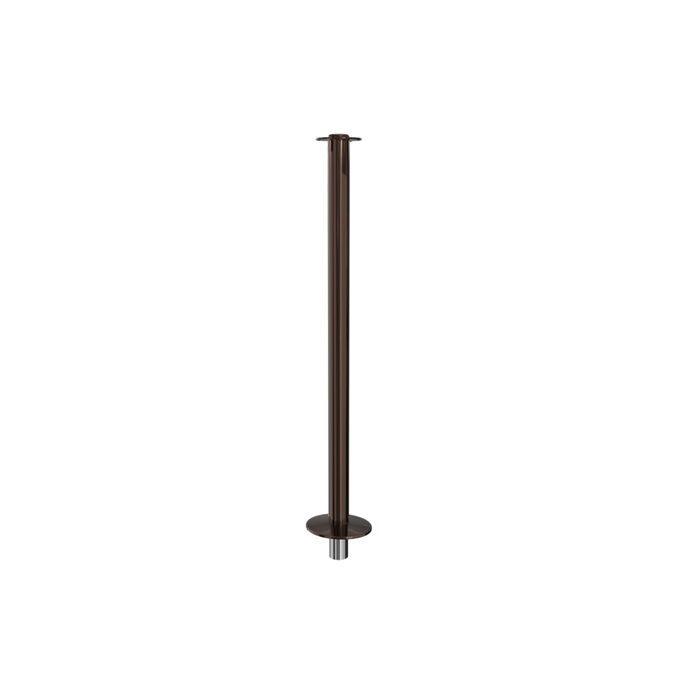Elegance Flat Top Rope Stanchion Removable Base | Statuary Bronze