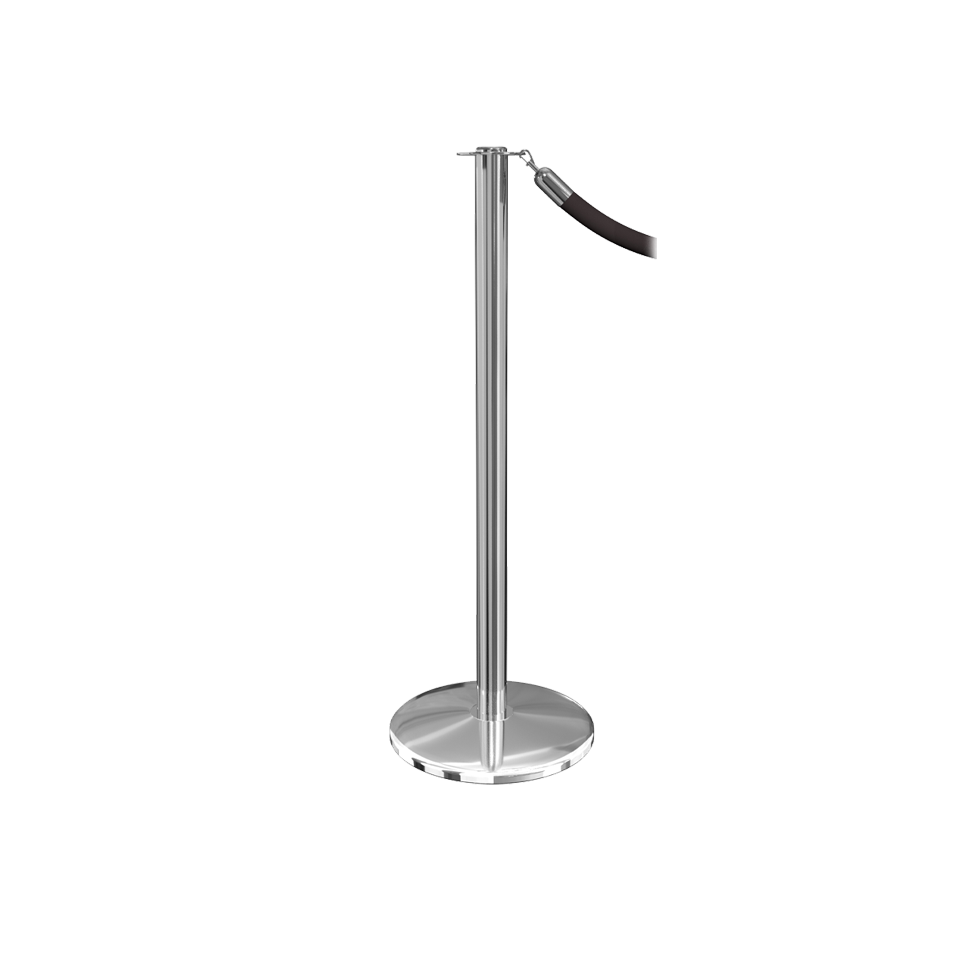 Elegance Rope Stanchion Flat Top and Flat Base