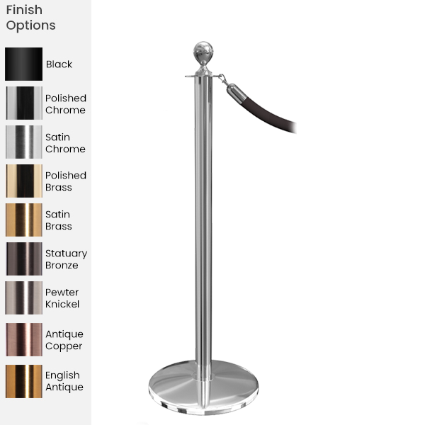 Ball Top Rope Stanchion Flat Base - Elegance Series