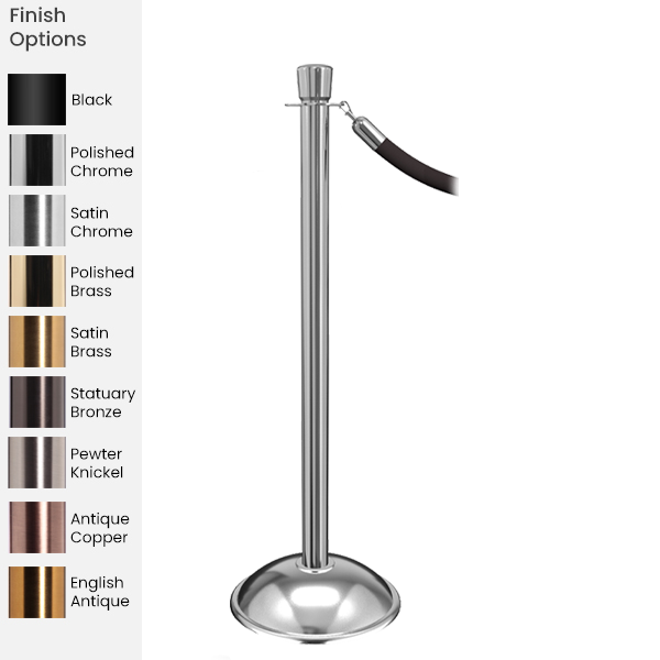 Crown Top Rope Stanchion Dome Base - Elegance Series