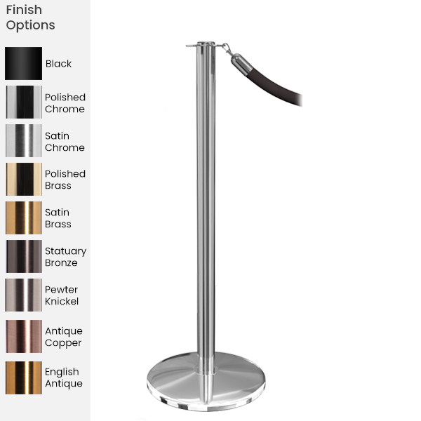 Flat Top Rope Stanchion Flat Base - Elegance Series