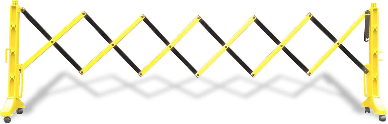 FlexMaster Expanding Barricades 11 Foot | Yellow / Black Expandable Barricades Epic Crowd Control
