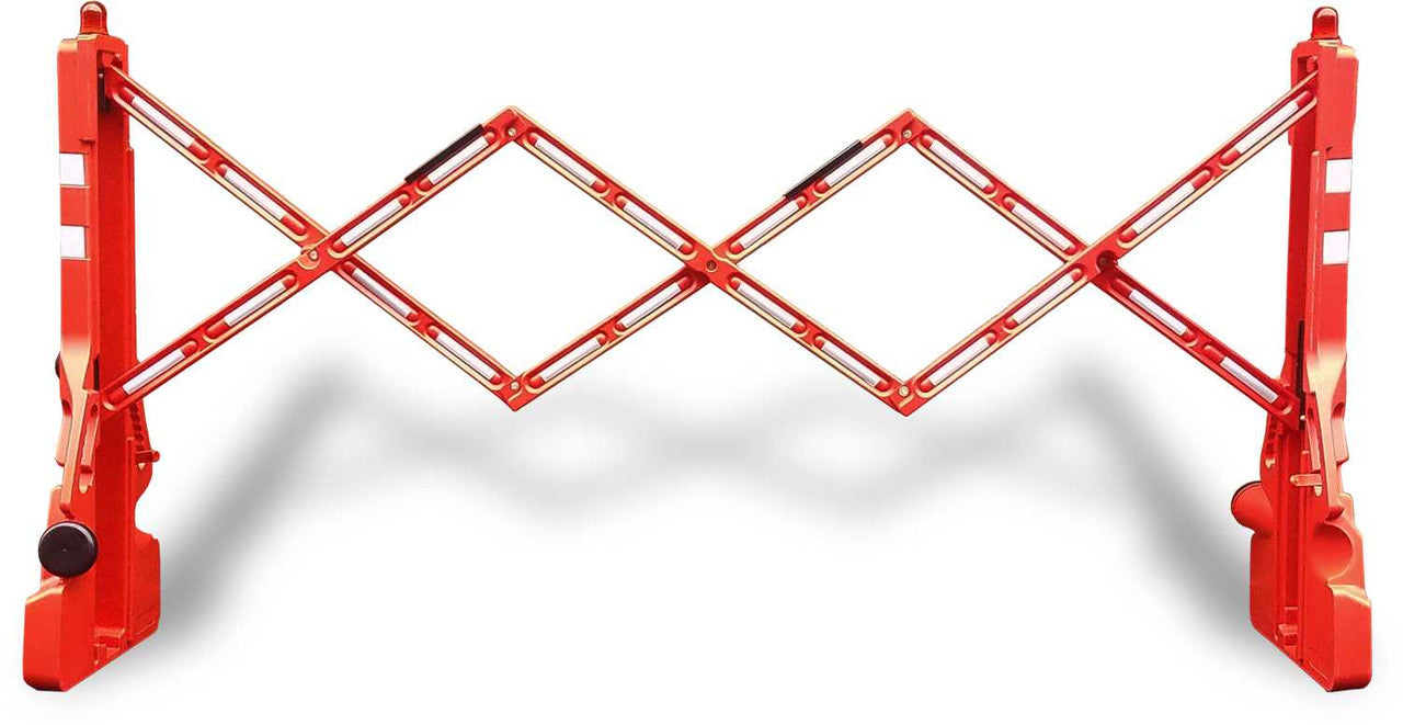 FlexMaster Expanding Barricades 7.5 Foot | Red Expandable Barricades Epic Crowd Control