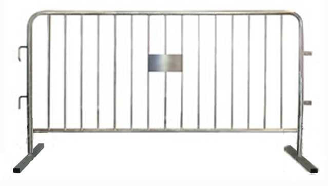 Heavy Duty 7 Ft Steel Crowd Control Barricades with Flat Bases Steel Barricades Epic Crowd Control