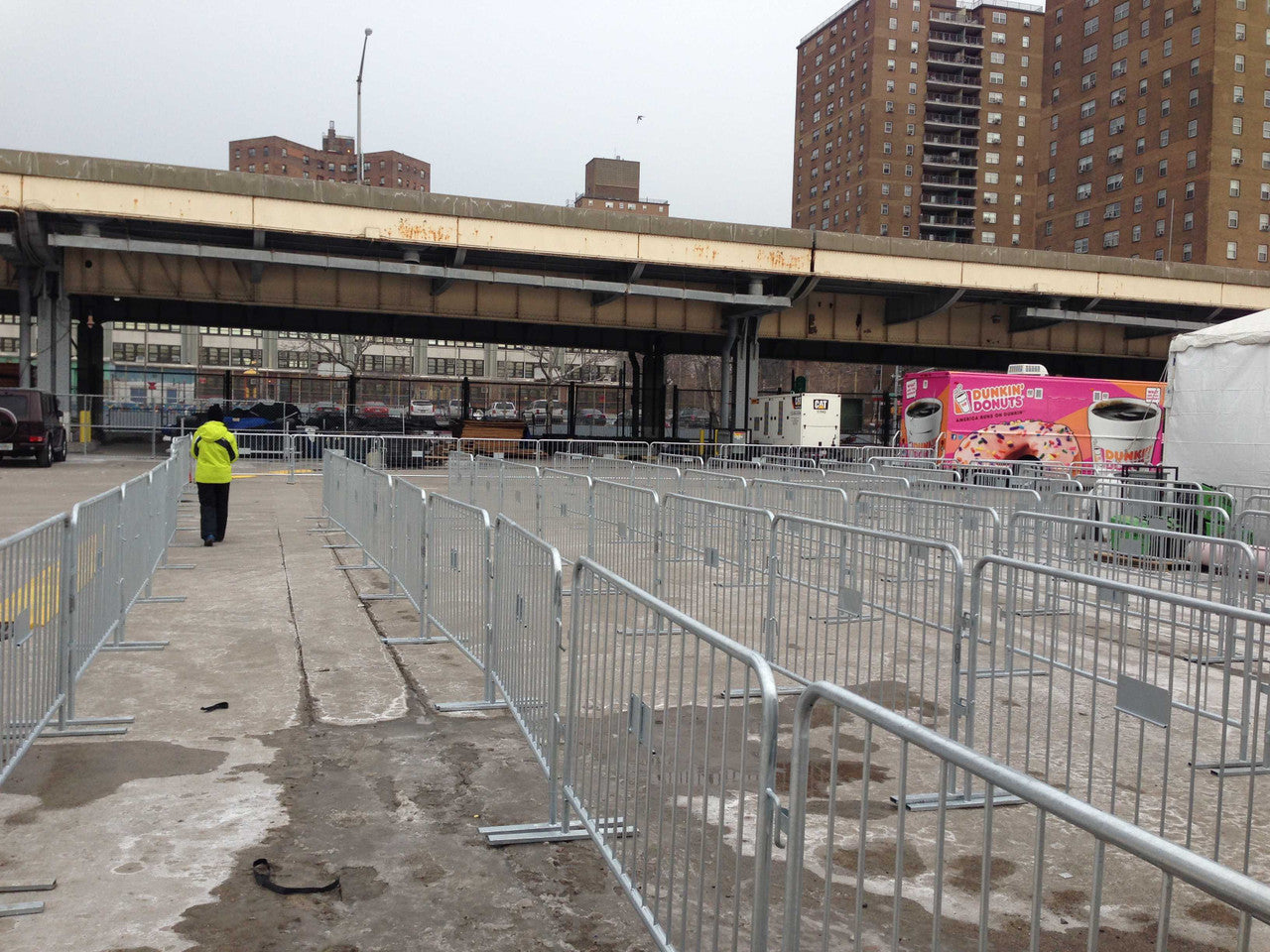 Heavy Duty 7 Ft Steel Crowd Control Barricades with Flat Bases Steel Barricades Epic Crowd Control