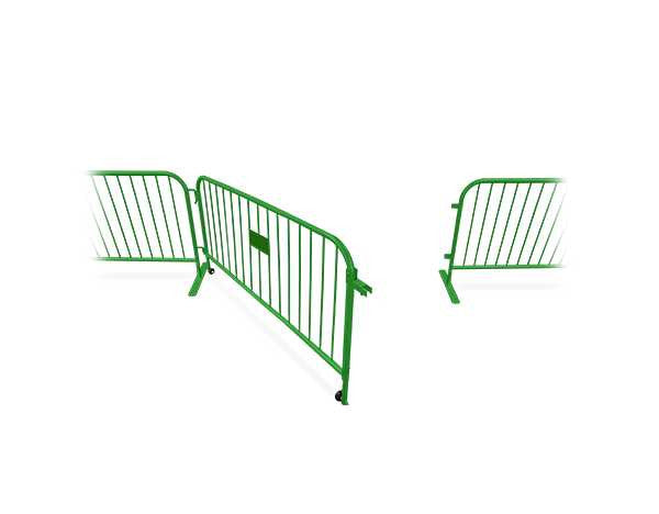 Large Swing Gate Steel Barricades Green | Crowd Control Gates Steel Barricades Epic Crowd Control