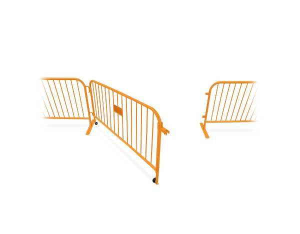Large Swing Gate Steel Barricades Orange | Crowd Control Gates Steel Barricades Epic Crowd Control