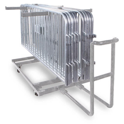 Steel Barricade Pull Cart | Heavy Duty Crowd Control Barrier Cart