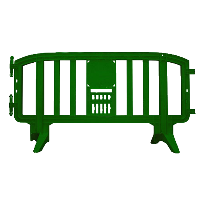 6.5 Foot Movit Plastic Barricades | Green Movit & GuideMaster Plastic Barriers Epic Crowd Control