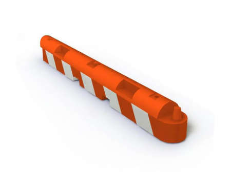 Orange Airport Plastic Jersey Barrier 10" H x 10" L x 96" W